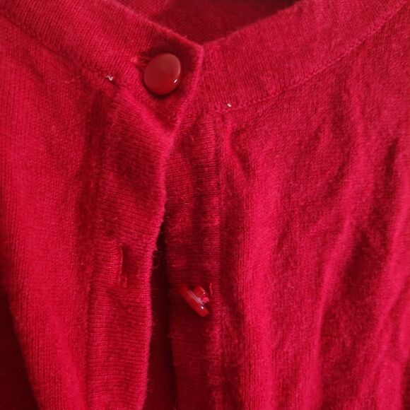 Women’s Merona Sequins Neck Cardigan Wine Colored Long Sleeved XL - Picture 3 of 6